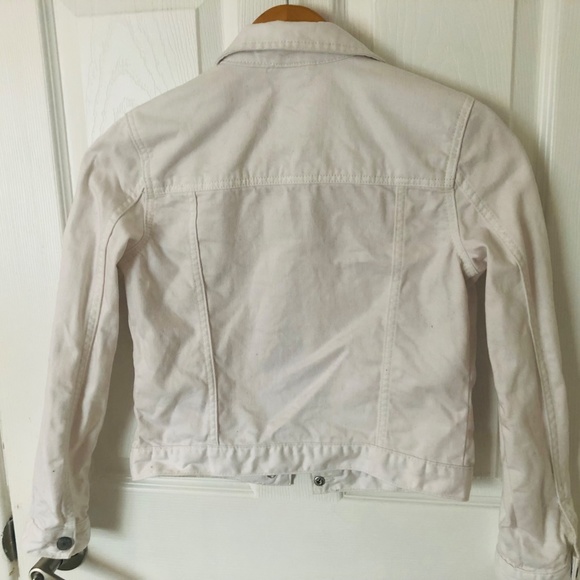 Girls White Jean Jacket - Picture 2 of 3